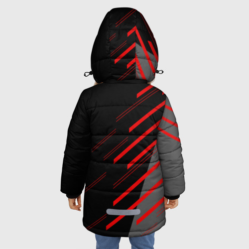 Зимняя куртка для девочек 3D Toyota Тойота, цвет черный - фото 4