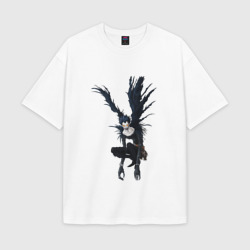 Женская футболка Oversize хлопок texturе Тетрадь смерти