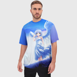 Мужская футболка oversize 3D Аниме ангел - фото 2