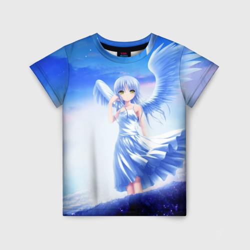 Детская футболка с принтом Аниме ангел, вид спереди №1