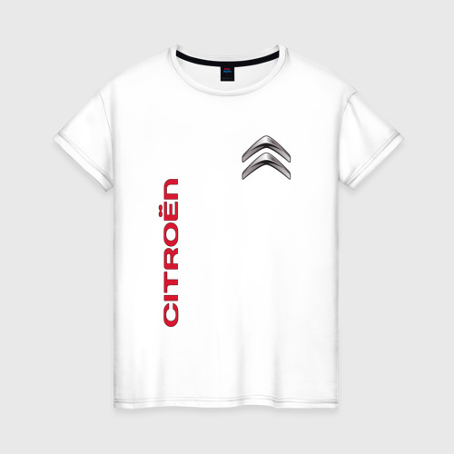 Женская футболка хлопок Citroen, цвет белый
