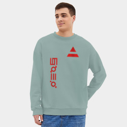 Мужской свитшот oversize без начеса хлопок 30 Seconds to Mars - фото 2