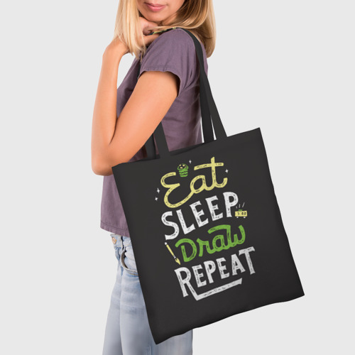 Шоппер 3D Eat, sleep, draw, repeat - фото 3