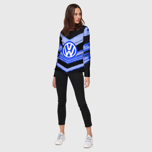 Женский лонгслив 3D Volkswagen sport abstract 2018, цвет 3D печать - фото 5