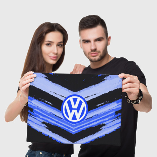 Холст прямоугольный Volkswagen sport abstract 2018, цвет 3D печать - фото 5