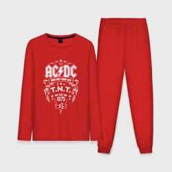 Мужская пижама с лонгсливом хлопок AC/DC run for your life
