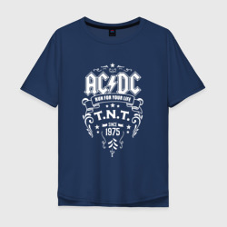 Футболка Оверсайз AC/DC run for your life (Мужская)
