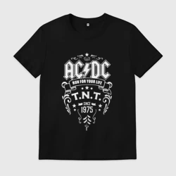 Мужская футболка хлопок AC/DC run for your life