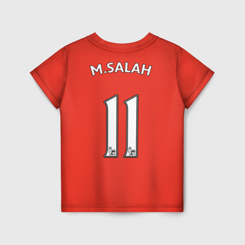 Детская футболка 3D с принтом Форма Мохамед Салах, вид сзади #1