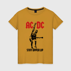 Женская футболка хлопок AC/DC stiff upper lip