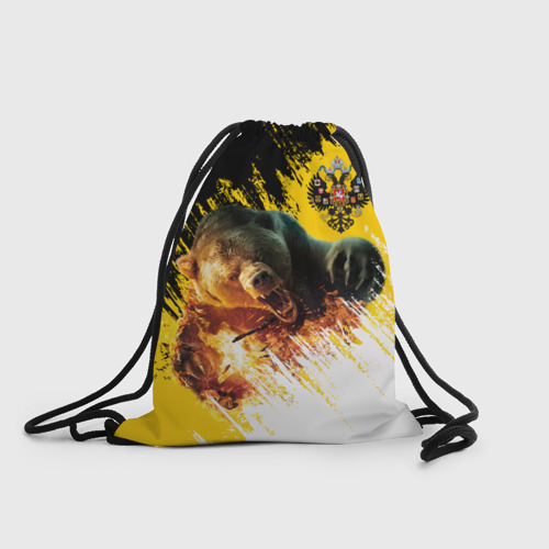 Рюкзак-мешок 3D Имперский флаг и медведь
