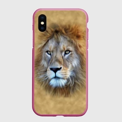 Чехол для iPhone XS Max матовый Лев