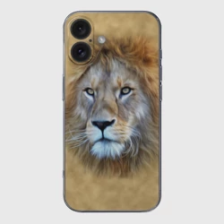 Чехол для iPhone 16 силиконовый с защитой камеры Лев