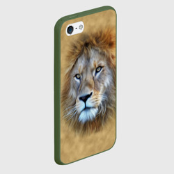 Чехол для iPhone 5/5S матовый Лев - фото 2