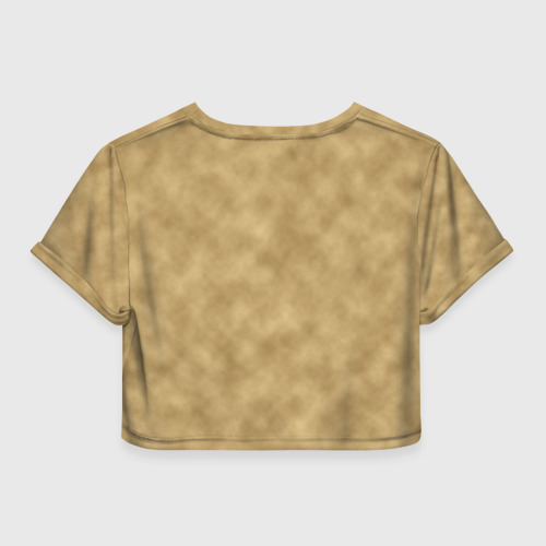 Женская футболка Crop-top 3D Лев, цвет 3D печать - фото 2