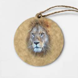 Деревянная игрушка круг Лев