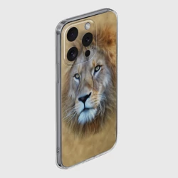 Чехол для iPhone 15 Pro силиконовый с защитой камеры Лев - фото 2