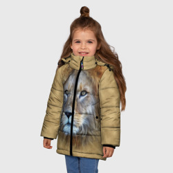 Зимняя куртка для девочек 3D Лев - фото 2
