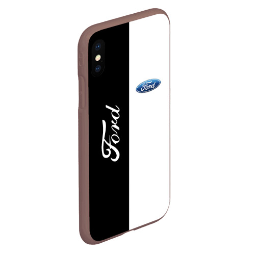 Чехол для iPhone XS Max матовый Ford, цвет коричневый - фото 3