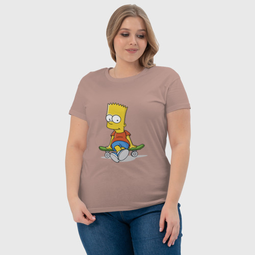Женская футболка хлопок с принтом Барт, фото #4