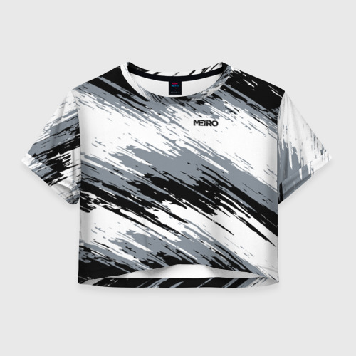 Женская футболка Crop-top 3D METRO Фото 01 Женская футболка Crop-top 3D METRO Фото 01