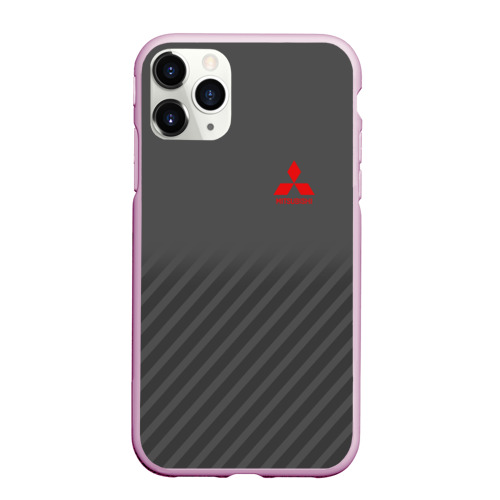 Чехол для iPhone 11 Pro матовый MITSUBISHI SPORT, цвет розовый