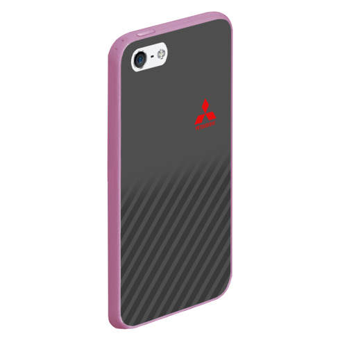 Чехол для iPhone 5/5S матовый MITSUBISHI SPORT, цвет розовый - фото 3