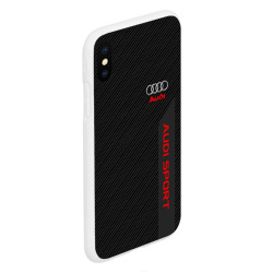 Чехол для iPhone XS Max матовый Audi carbon Ауди карбон - фото 2