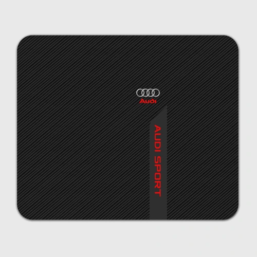 Прямоугольный коврик для мышки Audi carbon Ауди карбон