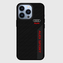 Чехол для iPhone 13 Pro Audi carbon Ауди карбон