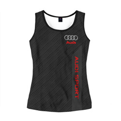 Женская майка 3D Audi carbon Ауди карбон
