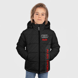 Зимняя куртка для мальчиков 3D Audi carbon Ауди карбон - фото 2