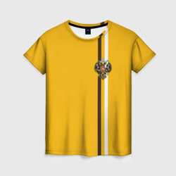 Женская футболка 3D Лента с гербом, Российская Империя