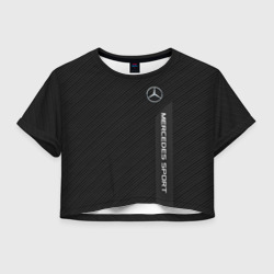 Женская футболка Crop-top 3D Mercedes Benz sport