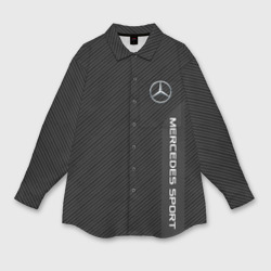 Женская рубашка oversize 3D Mercedes Benz sport