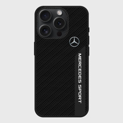 Чехол силиконовый для Apple iPhone 15 Pro матовый Mercedes Benz sport