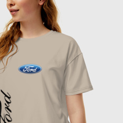 Женская футболка хлопок Oversize Ford - фото 2