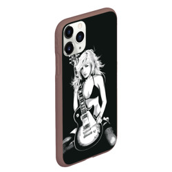 Чехол для iPhone 11 Pro Max матовый Девушка с гитарой - фото 2