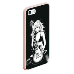 Чехол для iPhone 5/5S матовый Девушка с гитарой - фото 2