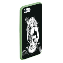 Чехол для iPhone 5/5S матовый Девушка с гитарой - фото 2
