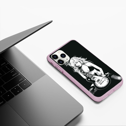 Чехол для iPhone 11 Pro матовый с принтом Девушка с гитарой, фото #5