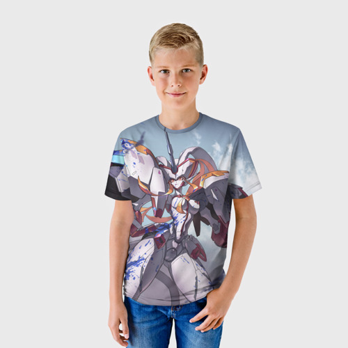 Детская футболка 3D с принтом Zero Two, фото на моделе #1