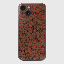 Чехол для iPhone 15 силиконовый с защитой камеры Толпа домо-кунов