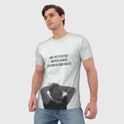 Мужская футболка 3D Илон и ракета - фото 2