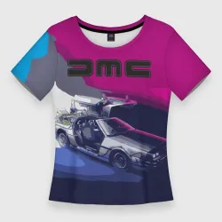 Женская футболка 3D Slim DeLorean