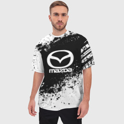 Мужская футболка oversize 3D Mazda abstract sport - фото 2