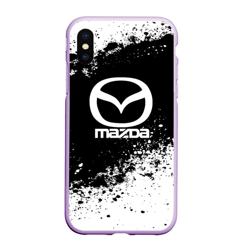 Чехол для iPhone XS Max матовый Mazda abstract sport, цвет сиреневый