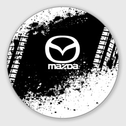 Круглый коврик для мышки Mazda abstract sport