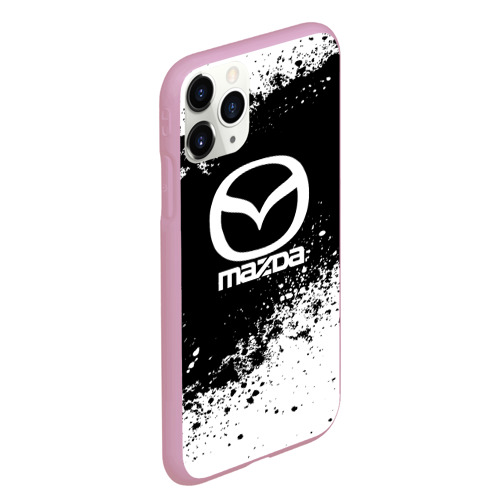 Чехол для iPhone 11 Pro Max матовый Mazda abstract sport, цвет розовый - фото 3