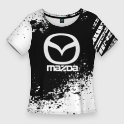 Женская футболка 3D Slim Mazda abstract sport